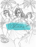 Le Chaos Créatif Coloriage Soleil et plage