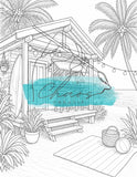 Le Chaos Créatif Coloriage Soleil et plage