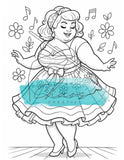 Le Chaos Créatif Coloriage Danse Rétro