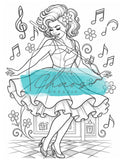 Le Chaos Créatif Coloriage Danse Rétro