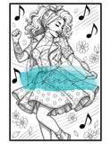 Le Chaos Créatif Coloriage Danse Rétro