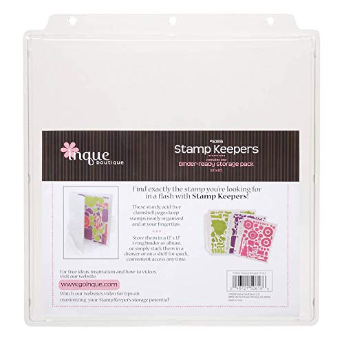 Inque Boutique Stamp Keepers Clear 12 x 12 inches Scrap en masse