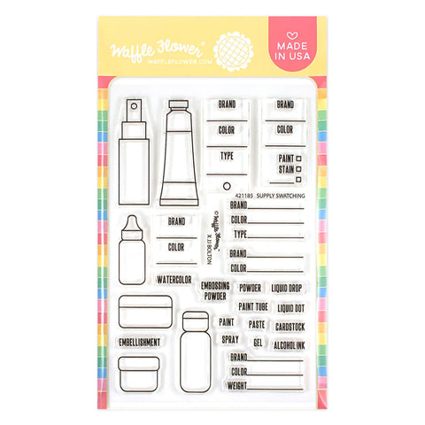 WAFFLE FLOWER X JJ BOLTON Supply Swatching Stamp Set