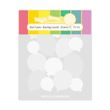 Waffle Flower Stencil, Balloon Background Trio