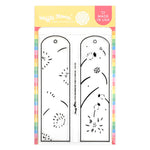 WAFFLE FLOWER X NINA YAN GRound Floral Bookmark Duo Stamp Set