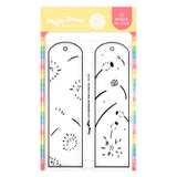 WAFFLE FLOWER X NINA YAN GRound Floral Bookmark Duo Stamp Set