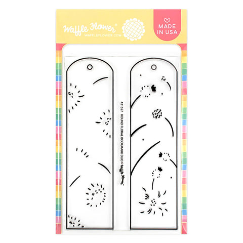 WAFFLE FLOWER X NINA YAN GRound Floral Bookmark Duo Stamp Set