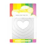 Waffle Flower Gradient Heart Panel Die