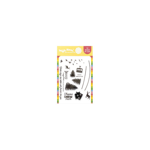 WAFFLE FLOWER X GALINA FILIPPENKO Postage Collage Winter View Stamp Set