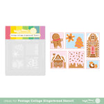 Waffle Flower x Galina Filippenko Postage Collage Gingerbread Stencil