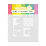 Waffle Flower x Galina Filippenko Postage Collage Snowman Stencil