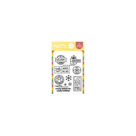 Waffle Flower x Galina Filippenko Postage Collage North Pole Stamp Set