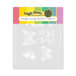 Waffle Flower Postage Collage Butterfly Stencil