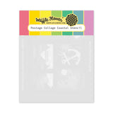 Waffle Flower Postage Collage Coastal Stencil