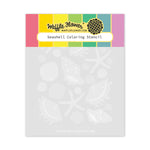 Waffle Flower Seashell Coloring Stencil