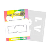 Waffle Flower Overlapping Love Die-n-stencil