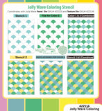Waffle Flower Jolly Wave Coloring Stencil