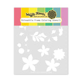 Waffle Flower x Galina Filippenko - Poinsettia Frame Coloring Stencil