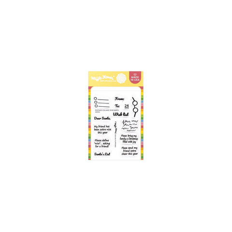 Waffle Flower x Galina Filippenko - Postage Collage Dear Santa Stamp Set