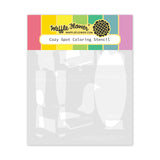 Waffle Flower x Galina Filippenko Cozy Spot Coloring Stencil