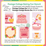 WAFFLE FLOWER X GALINA FILIPPENKO Postage Collage Baking Fun Stencil