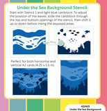 Waffle Flower Under the Sea Background Stencil
