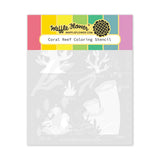 Waffle Flower Coral Reef Coloring Stencil