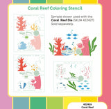 Waffle Flower Coral Reef Coloring Stencil
