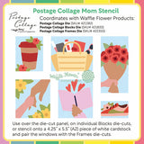 WAFFLE FLOWER X GALINA FILIPPENKO Postage Collage Mom Stencil