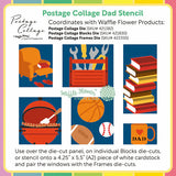 WAFFLE FLOWER X GALINA FILIPPENKO Postage Collage Dad Stencil