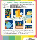 Waffle Flower Postage Collage Gardening Stencil