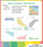 Waffle Flower x Galina Filippenko Square Postage - Wave Stencil