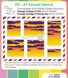 Waffle Flower x Galina Filippenko Postage Collage A7 Airmail Stencil