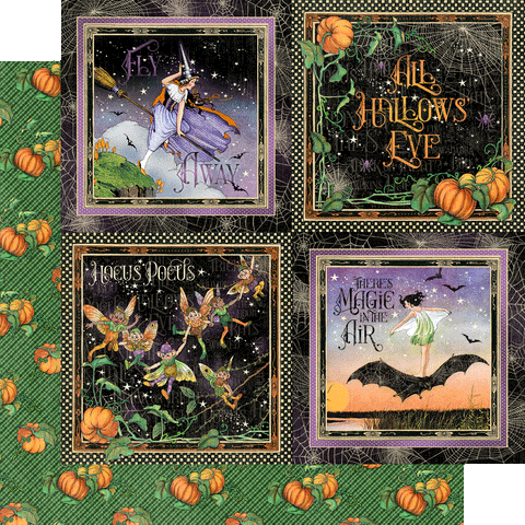 Graphic 45 Midnight Tales Collection 12x12 paper - Hallow's Eve