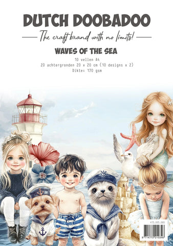 Dutch Doobadoo -Collage Paperset Waves Of The Sea