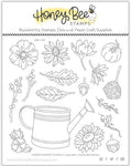 Honey Bee Stamps Garden Harvest Florals - 6x6 Stamp Set