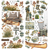 49 and Market Campfire Memories Laser Cut Fishing Elements