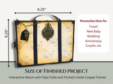 CrafTreat Scrapbook Blanks - Frame Accordion Suitcase - Black & Kraft Color