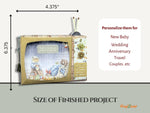 CrafTreat Scrapbook Blank Precut Album Base - TV Pop Up Mini Album - White