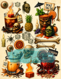 Le Chaos Créatif- album collage- Élixirs d’enfer et Mixologie macabre