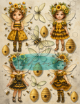 Le Chaos Créatif- album collage- Les fées du collage – Les abeilles, vol. 1