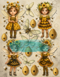 Le Chaos Créatif- album collage- Les fées du collage – Les abeilles, vol. 1