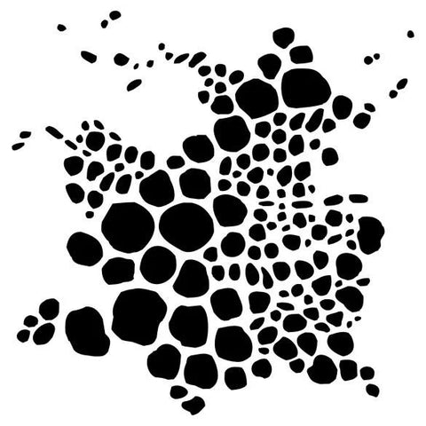 Maremi's Stencil 'CELLS' mixed media, art journaling