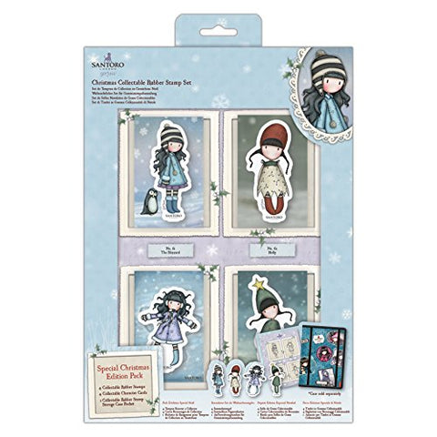 Santoro Gorjuss Christmas Collectable Rubber Stamps Set