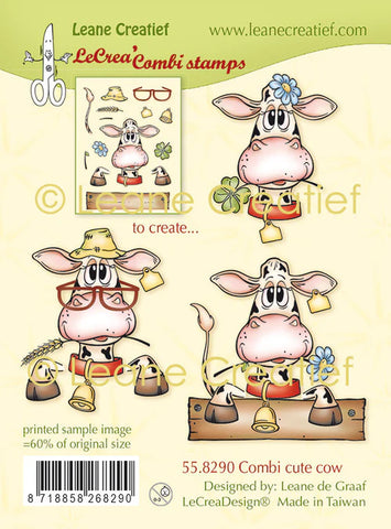Leane Creatief LeCreaDesign Combi Clear Stamp Cute Cow