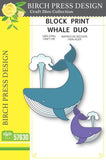 Birch Press Block Print Whale Duo