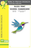 Birch Press Block Print Soaring Hummingbird