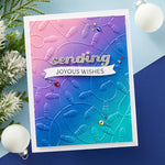 Spellbinders LAYERED HOLIDAY LIGHTS 3D EMBOSSING FOLDER AND STENCIL BUNDLE FROM THE DANCIN' CHRISTMAS FRIENDS COLLECTION