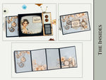 CrafTreat Scrapbook Blank Precut Album Base - TV Pop Up Mini Album - White