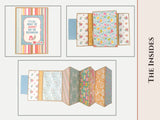 CrafTreat Scrapbook Blank  Quick Folio - Accordion - Black, Kraft and White